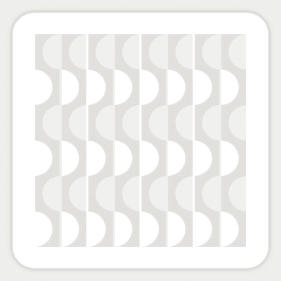 Gray Retro Half-Circles Sticker